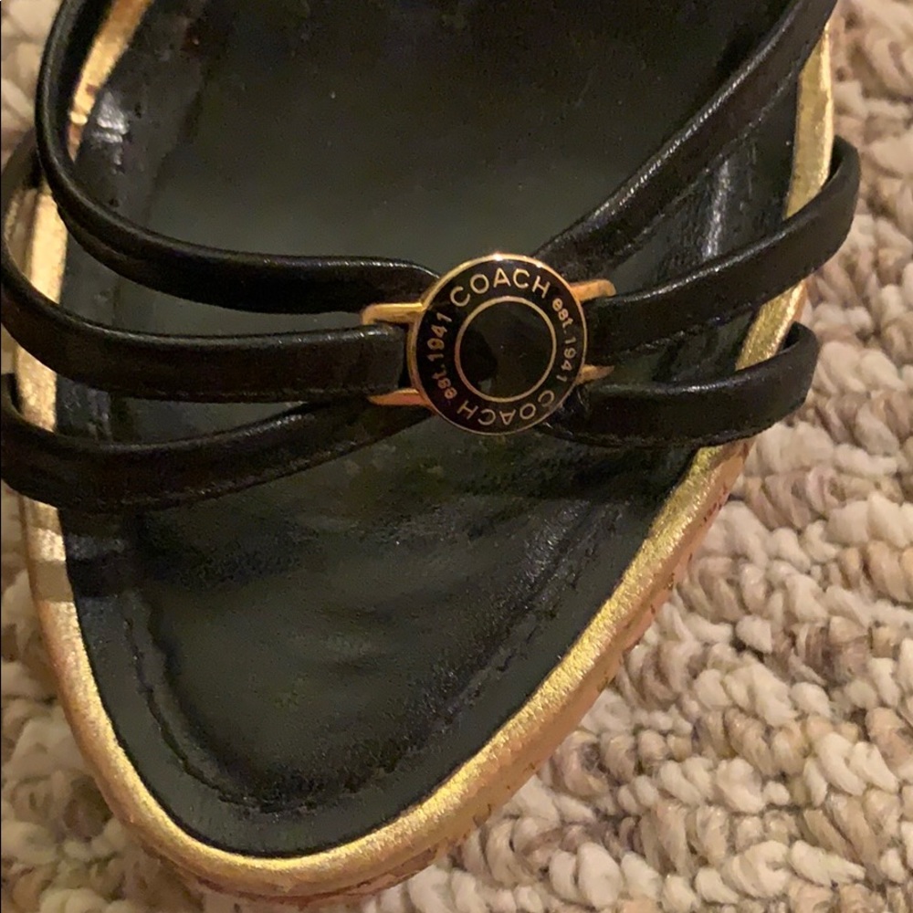 Coach leather wedges